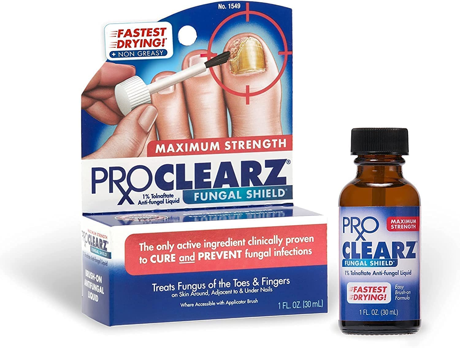 Proclearz Fungal Shield Antifungal Liquid, Brush-on, Maximum Strength, 1 Oz.