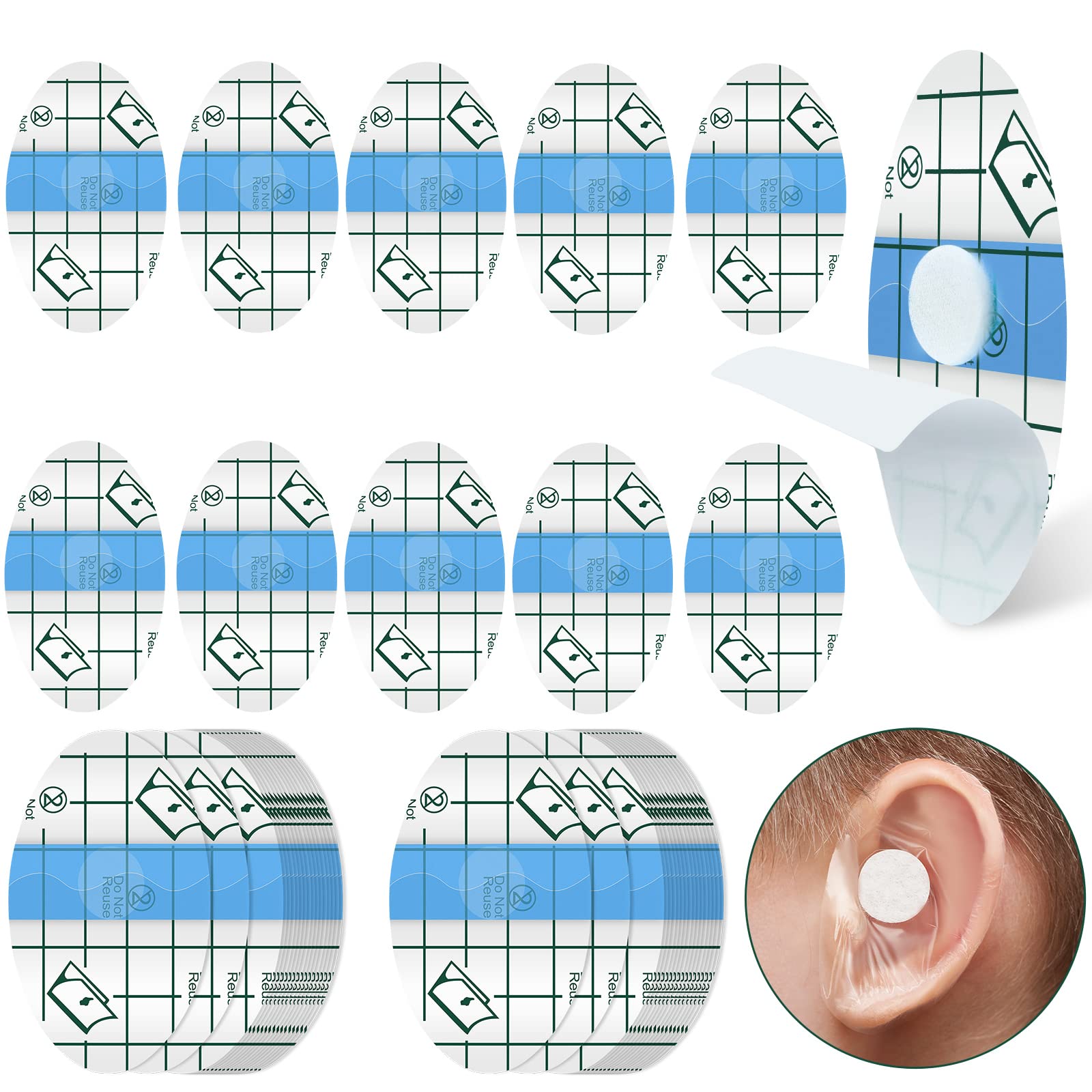 Kingdder 60 Pcs Baby Ear Covers for Bath Waterproof Ear Protection Plugs for Swimming Kids Newborn Shower Surfing Snorkeling and