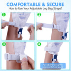 SorealGroup 6PCS Leg Bag Straps | Anti-Slip Silicone Strip & Adjustable Buckle | 40cm-70cm Elastic Fit | Standard 2.0cm Width Co
