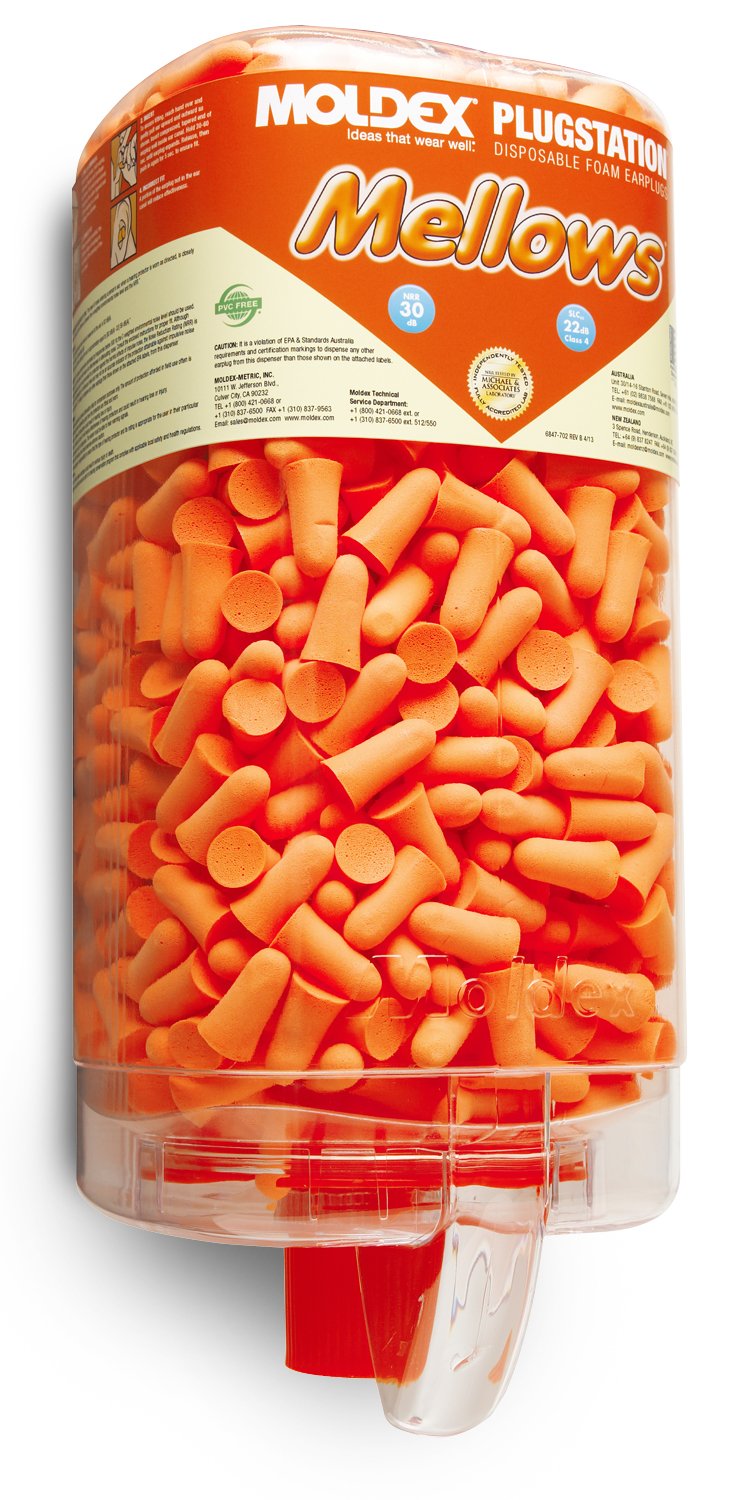 Moldex M6847 Mellows Plugstation, Foam, NRR 30 (500 per Dispenser)