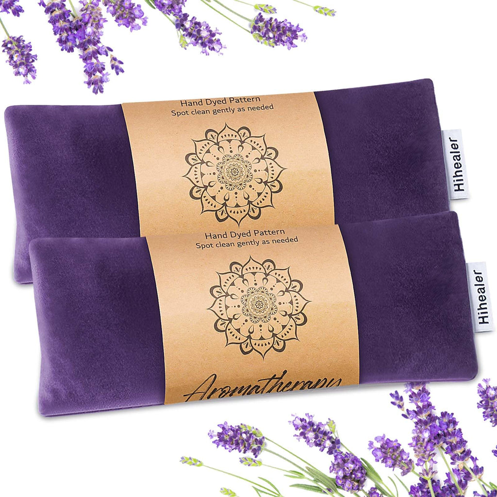 Weighted Eye Mask for Mother's Day Gift Sleep, Yoga, Meditation, Lavender Eye Pillow Heated for Headache, Sinus, Dry Eyes Relief