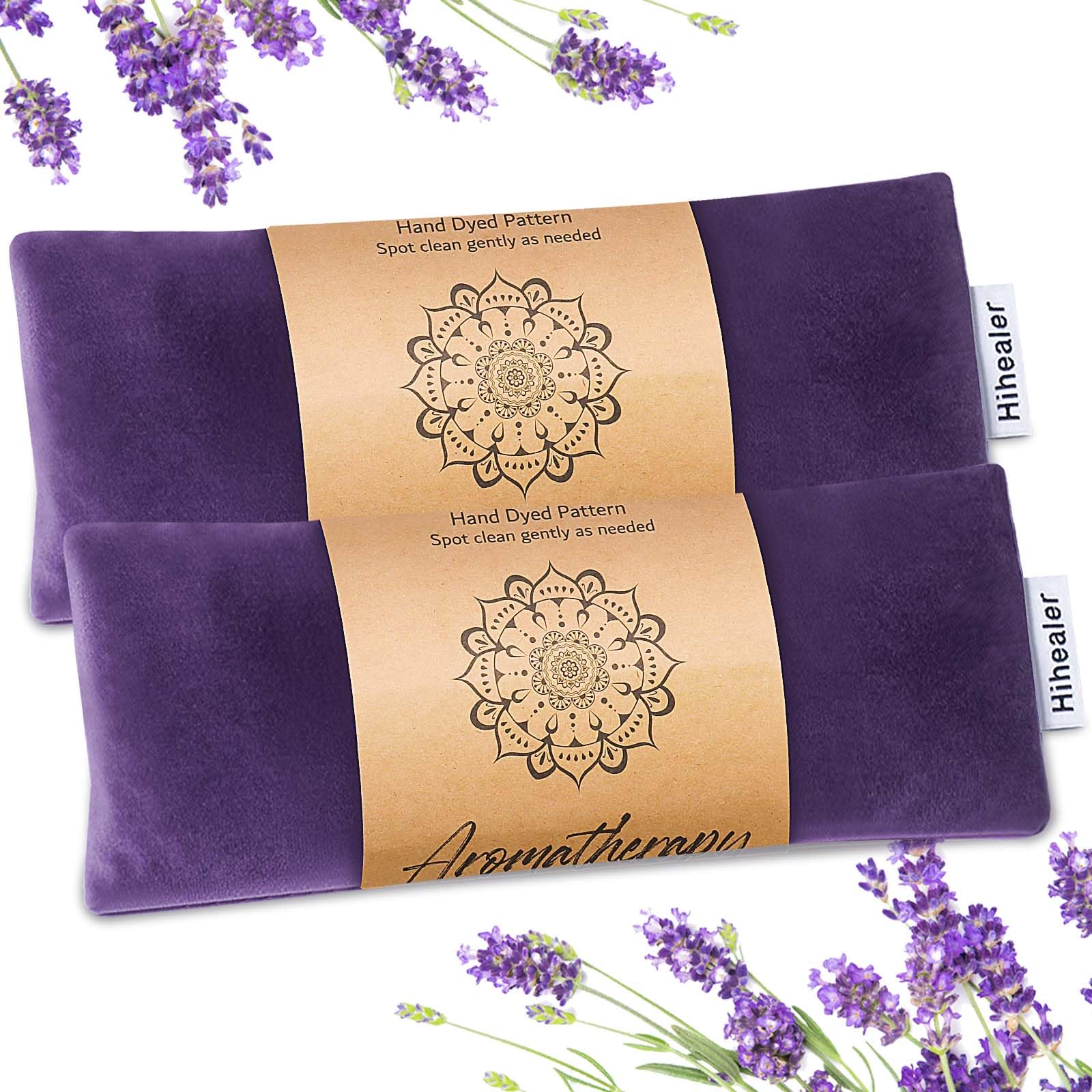 Weighted Eye Mask for Mother's Day Gift Sleep, Yoga, Meditation, Lavender Eye Pillow Heated for Headache, Sinus, Dry Eyes Relief