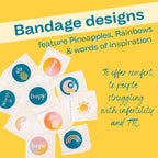 MyVitro Rainbow Pineapple Bandages | Perfect for IVF Shots | 40 Count