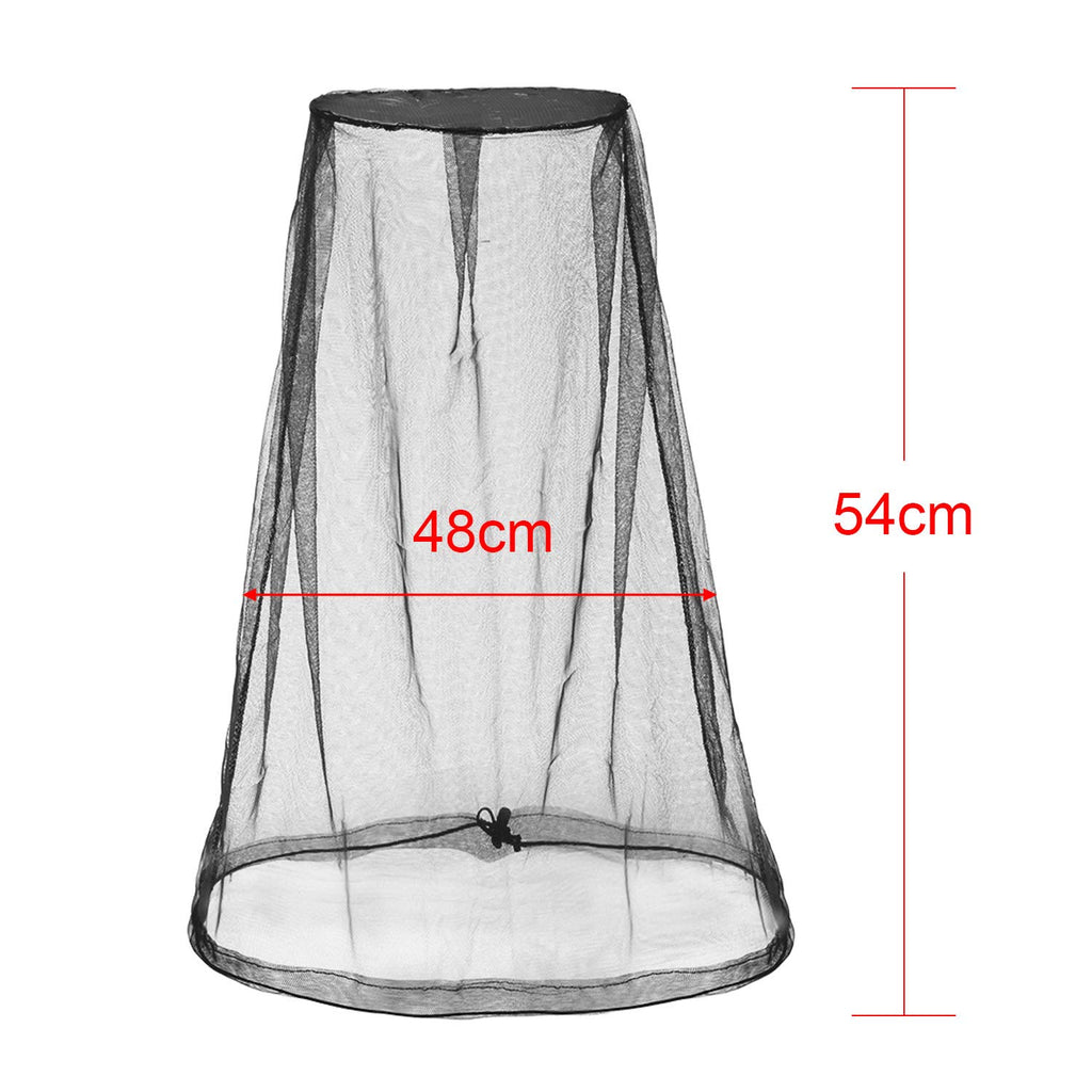 HESTYA 4 Pack Mosquito Bug Net Mesh for Head Mosquito Head Net Face Neck Fly Netting Hood from Insect Bugs Gnats for Outdoor(Bla