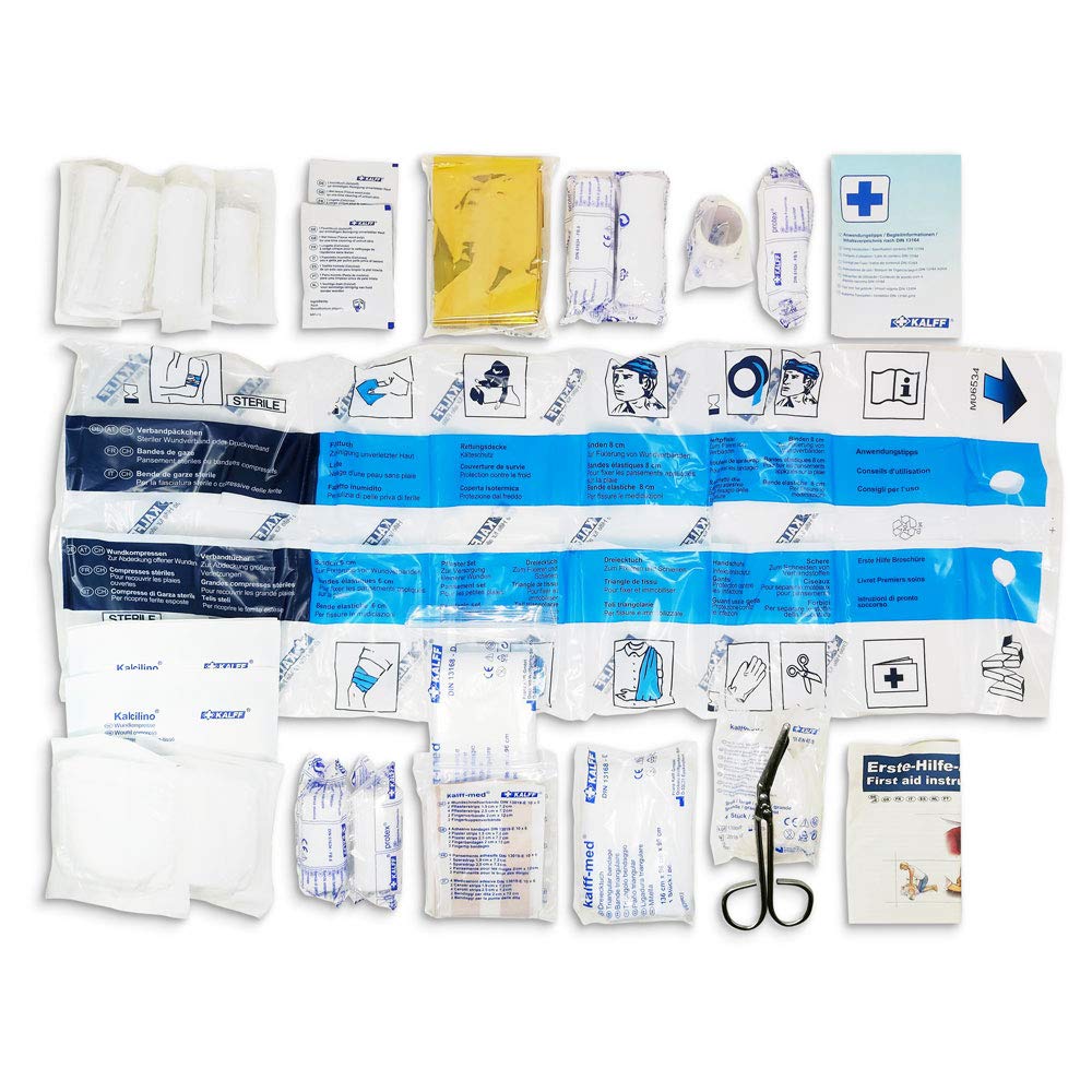 4R Quattroerre.it 16056 First Aid Kit Box for Car, Approved DIN 13164