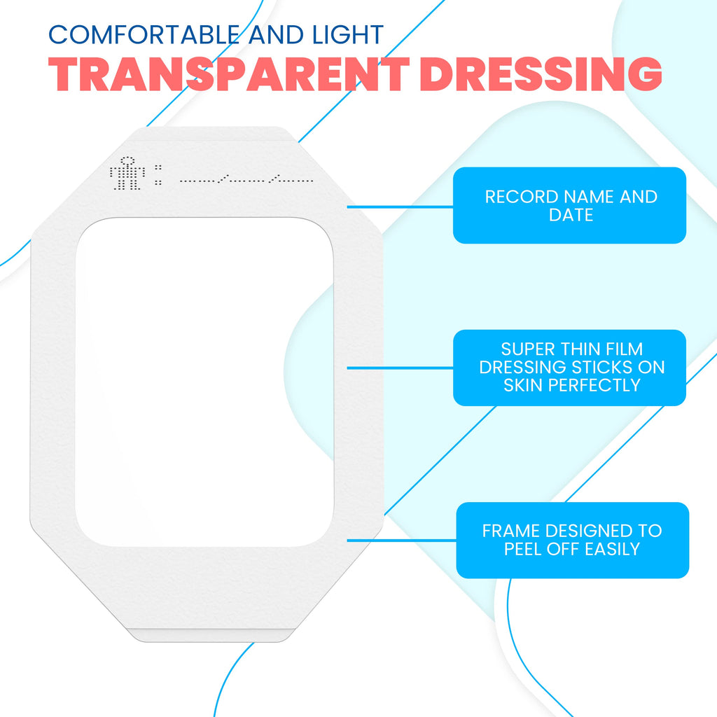 Waterproof Bandages, Transparent Film Dressing, Waterproof Bandages Post Surgical, for Wound Cover, Showering, Patches for Skin,