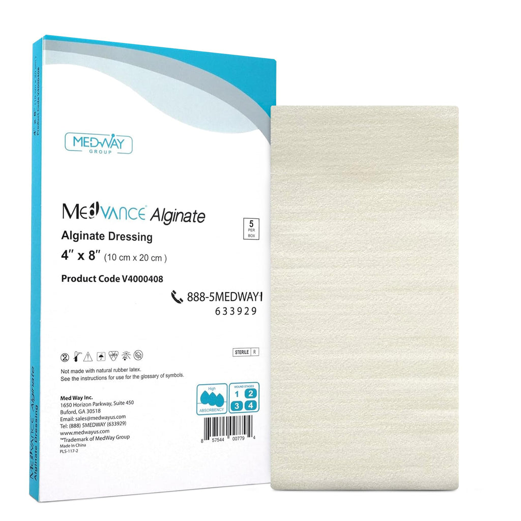 MedVance TM Alginate - Calcium Alginate Dressing 4x8 Box of 5 dressings