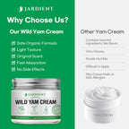 Jardient Wild Yam Cream Hormone Balance: Natural Organic Formula for Menopause Relief & Menstrual Support Like Hot Flashes Night