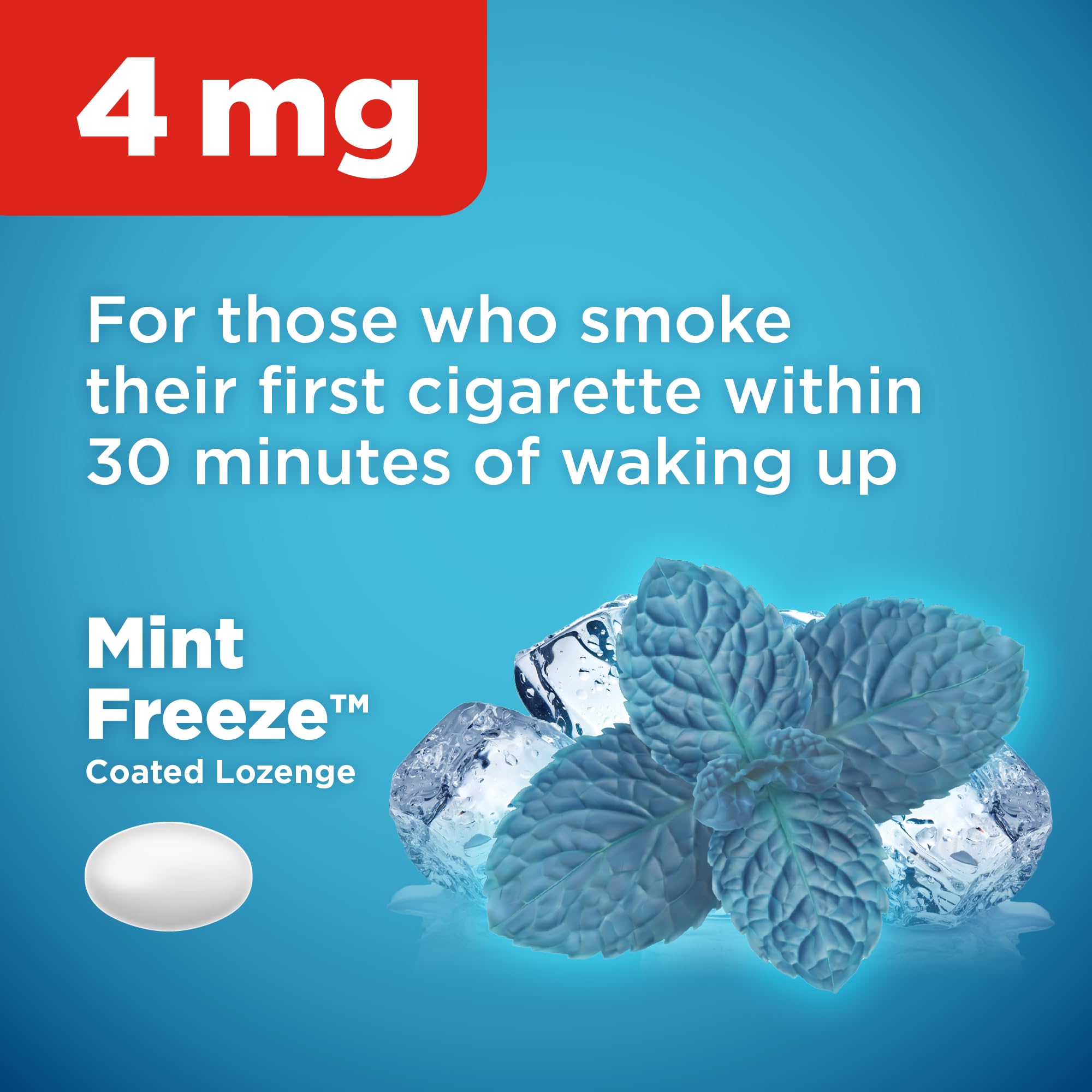 Amazon Basic Care Coated Ice Mint Nicotine Polacrilex Lozenges, 4 mg, Stop Smoking Aid, 120 Count