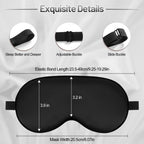 Silk Sleep Mask for Sleeping with Adjustable Strap, Satin Blackout for Men&Women, Comfortable Blindfold Eyeshade for Night Sleep