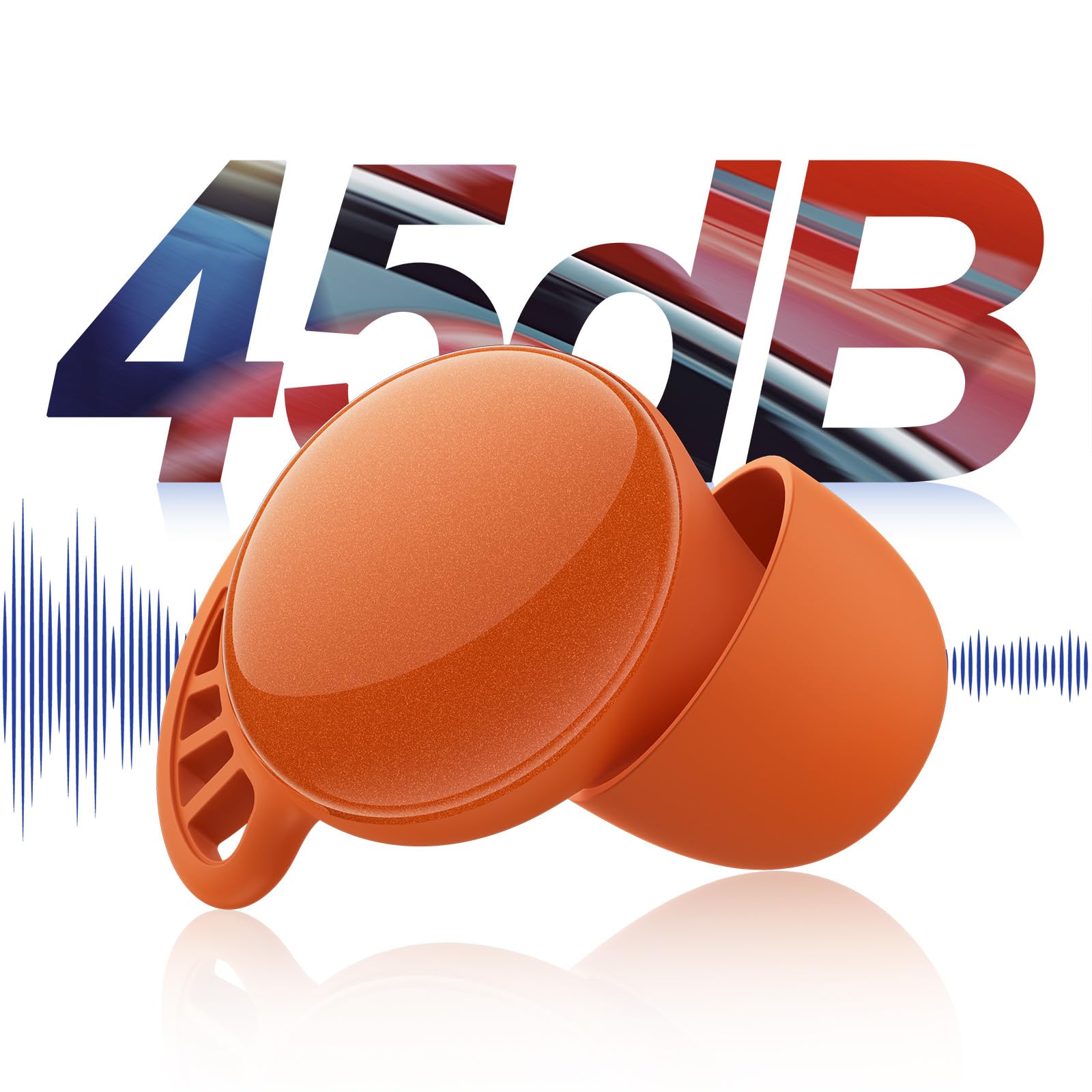 45dB Earplugs for Sleeping,Noise Cancelling Ear Plugs with 8 Pairs Ear Tips, Reusable Hearing Protection Noise Reduction Earplug