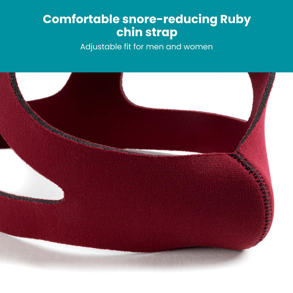 LifeSource Ruby Anti Snore Chin Strap for CPAP Users, Made in USA, Chin Strap for Snoring, Breathable, Non-Adjustable, Sizes S,