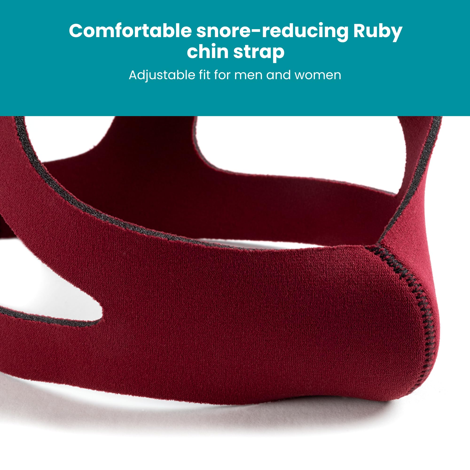 LifeSource Ruby Anti Snore Chin Strap for CPAP Users, Made in USA, Chin Strap for Snoring, Breathable, Non-Adjustable, Sizes S,