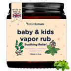 NATURALLY MUM Baby & Kids Vapor Rub - Natural Chest Rub for Congestion Relief & Calmer Sleep - Spearmint, Eucalyptus & Lavender 