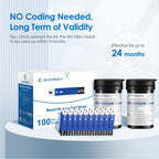 Glucoracy Blood Glucose Test Strips G-425-2, 200 Blood Sugar Test Strips for Diabetes, 200 Lancets, Self Diabetes Blood Glucose
