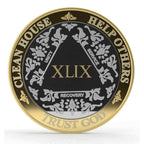 Silver & Gold 1-50 Years Alcoholics Anonymous Medallion AA Coin Capsule Included