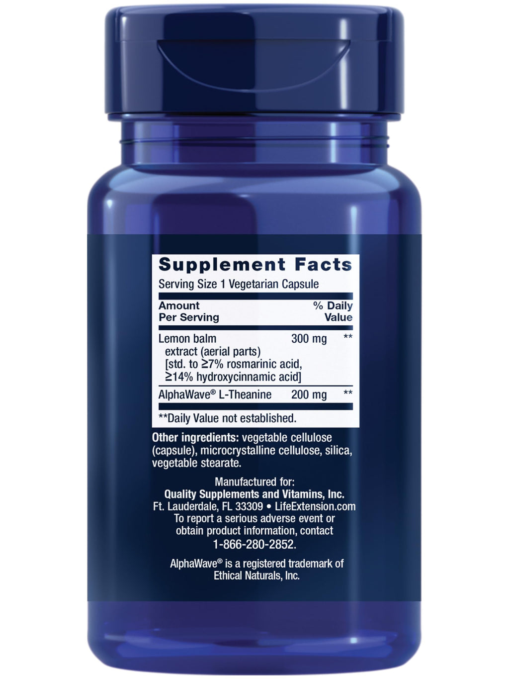 Life Extension Enhanced Stress Relief, Lemon Balm Extract, L-theanine, decompress with This Supplement for Stress, Gluten-Free,
