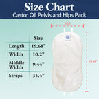 QUEEN OF THE THRONES Castor Oil Pack for Pelvic - Heatless, Less-Mess, Reusable - Organic Cotton Flannel, Comfort Fit, Soft Stra