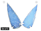 Amazing Gemstone 2 Pieces Opalite Arrowhead, Crystal and Healing Stone Flint Rock Arrow Head - 2 to 3 Arrowheads for DIY Project