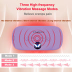 Portable Cordless Heating Pad, Electric Waist Belt Device,Fast Heating Pad with 3 Heat Levels and 3 Vibration Massage Modes, Bac