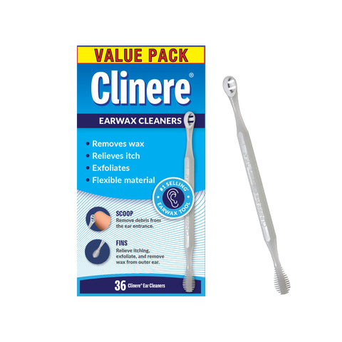 Clinere Ear Cleaners Club Value Pack, 36 Count Earwax Remover Tool Safely and Gently Cleaning Ear Canal at Home, Itch Relief, Ea