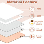 Geiserailie 120 Pcs Castor Oil Patches Kit Disposable Castor Oil Pack Wrap Self Adhesive Multi Size Pads for Neck Belly Waist St