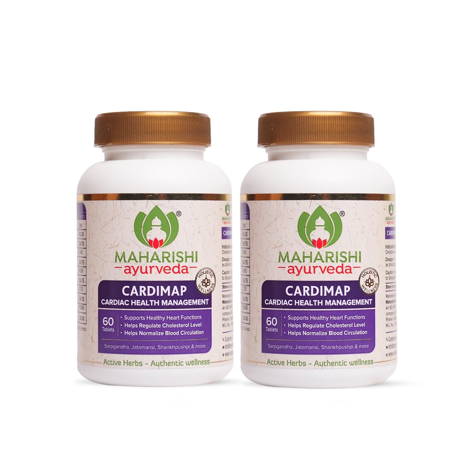 Maharishi Ayurveda Cardimap | Natural Blood Pressure Regulation | Herbal Blend For Hypertension | Rapid Effect | 2 Months Pack |