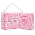 Littleforbig Printed Adult Brief Diapers 10 Pieces - Blushing Baby Pink(M)