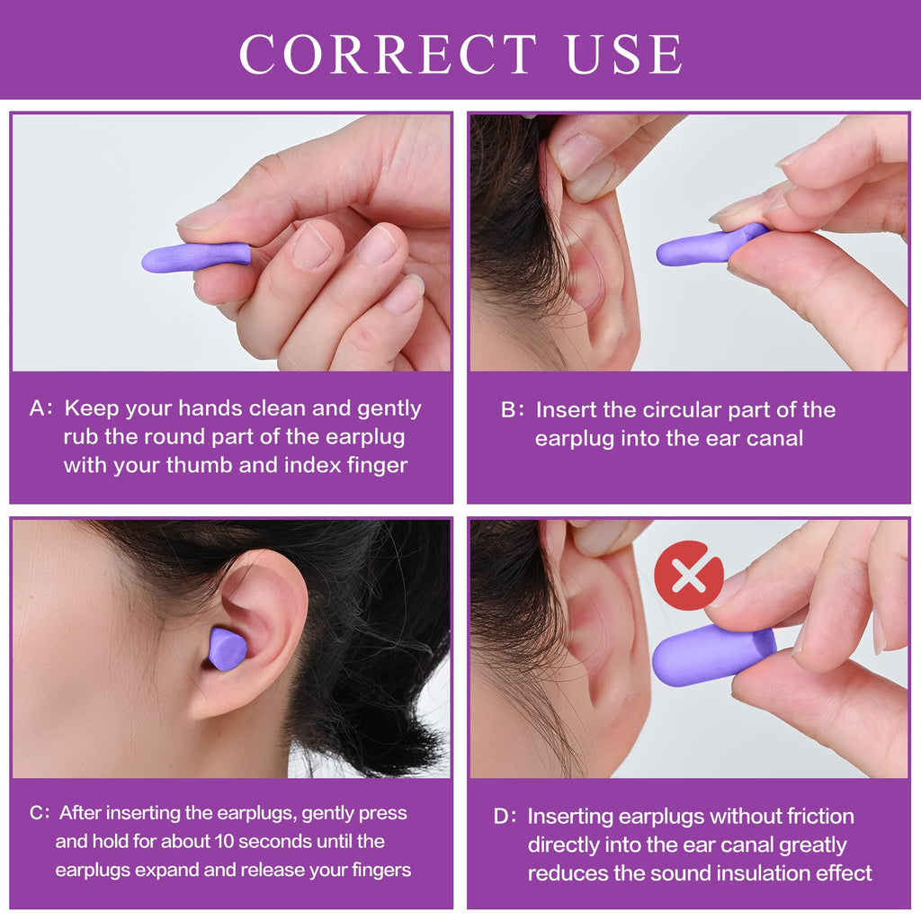 Lenicany 30Pair Soft Foam EarPlugs, 32dB Disposable Sound Blocking Noise Cancelling Ear Plugs for Concerts Loud Music/Shooting G