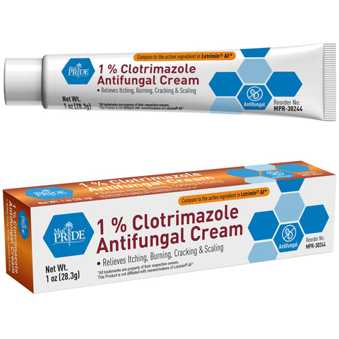 MED PRIDE 1% Clotrimazole Antifungal Cream 1oz- Fungus Skin Care Treatment with - Jock Itch Body Ointment - Fights Infection, Sw