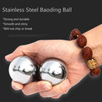 Tianigo Stainless Steel Baoding Balls Set,1.57 Inches Chinese Health Balls, Metal Stress Relief Hand Massage Balls No Chime for