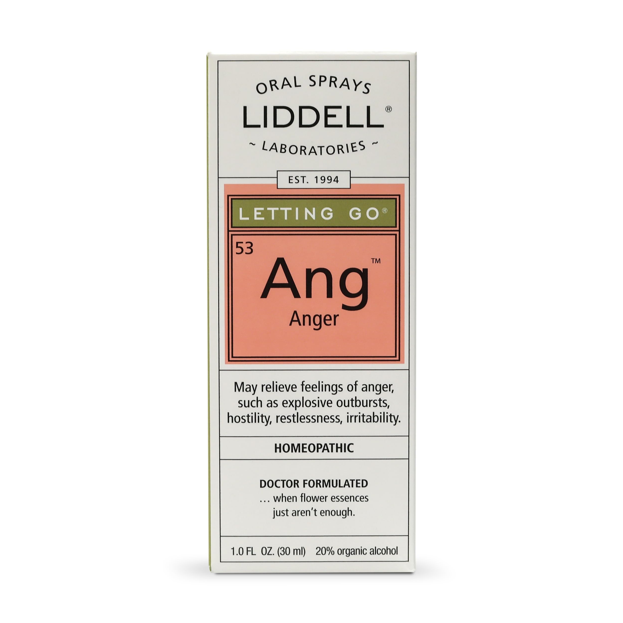 Liddell Homeopathic Letting Spray, Go Anger, 1 Fluid Ounce