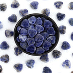 Nvzi Tumbled Polished Natural Lapis Lazuli Crystals Heart Stones, Crystals and Healing Stones Quartz Bulk for Wicca, Reiki, Heal