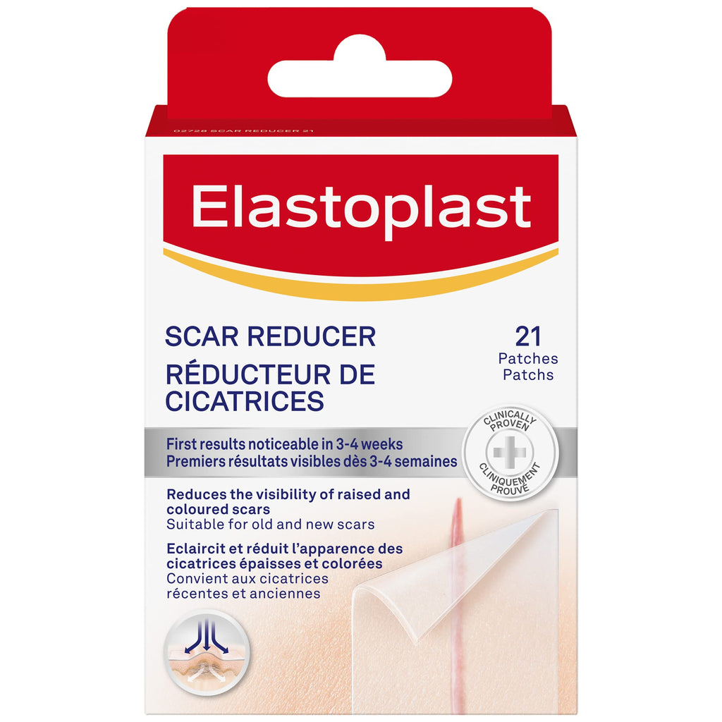 Elastoplast Scar Reducer Plasters (21 Pieces), Quick and Convenient Scar Cover Up Treatment, Scar Sheets to Reduce Visbility of 