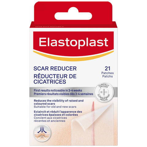 Elastoplast Scar Reducer Plasters (21 Pieces), Quick and Convenient Scar Cover Up Treatment, Scar Sheets to Reduce Visbility of 