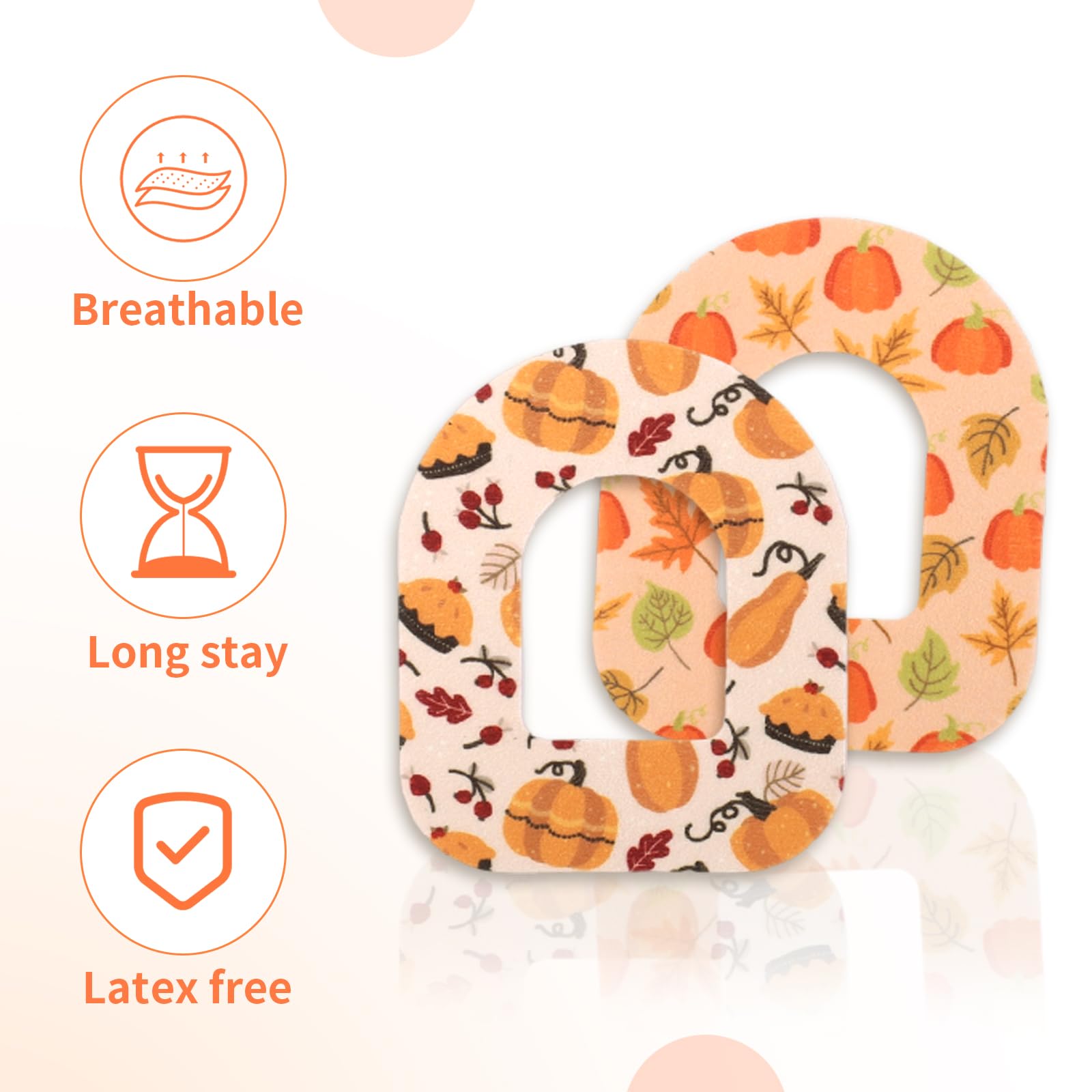 25pcs Adhesive Patches for Omnipod 5, Waterproof and Breathable Overpatches Non-Woven Fabrics Pre-Cut Sweat-Proof CGM Sensor Cov