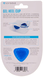 Sof Sole Mens Gel Heel Cup Shoe Insoles, Mens Size 7-12