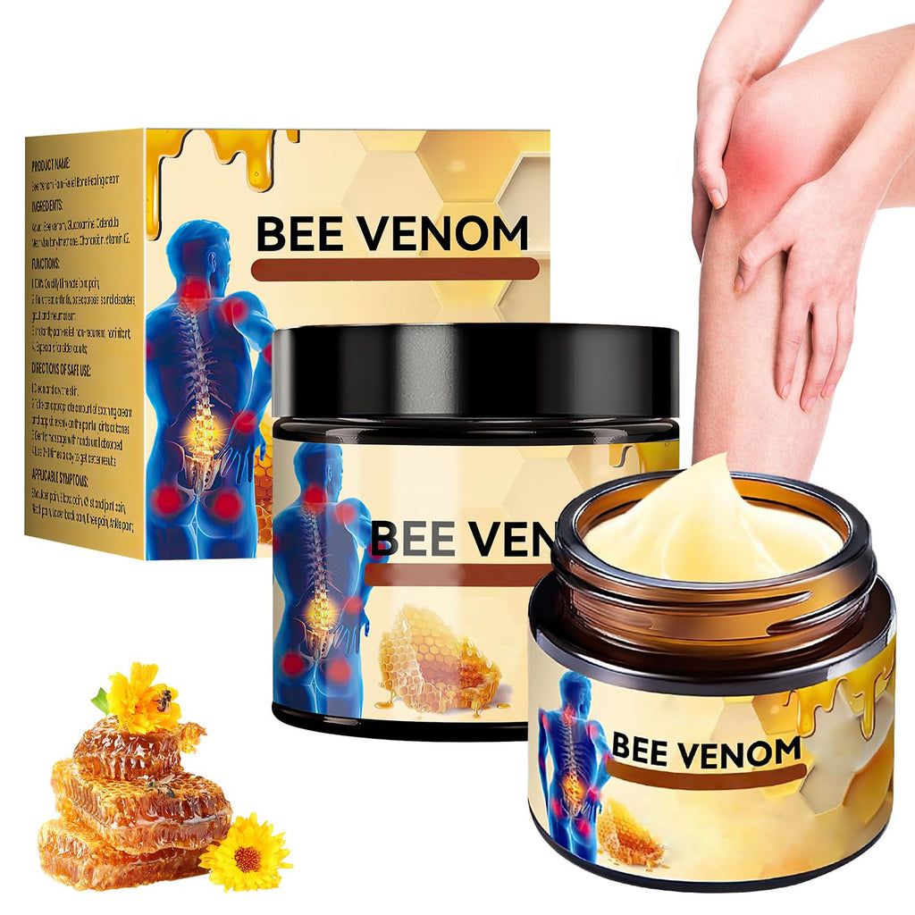 2PCS Bee Venom Advanced Joint and Bone Cream, Bee Venom Joint Gel, New Bees Venoms Professional Cream Relief Gel for Back, Knee,