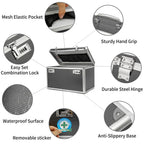 HEWEI WORKS Large capacity Locking Box,Lockable Medication Box with Portable Storage Case, 15 x 8.7 x 9.3 Inch, Childproof Medic