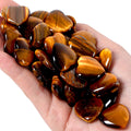 QINJIEJIE 20 PCS Natural Heart Healing Crystals Tigers Eye Polished Crystal Stones Mini Cute Pocket Palm Love Gemstones Set Bulk