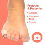 ZenToes Toe Tubes - Fabric Sleeve Protectors with Gel Lining - 5 Tube Sleeve Set - 29'' of Gel Lined Tubing, Size Small (1/2 Inc