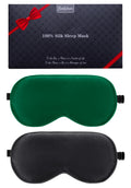 BeeVines Sleep Mask, 2 Pack 100% Real Natural Pure Silk Eye Masks with Adjustable Strap for Sleeping, Mulberry Silk Eye Shade Co