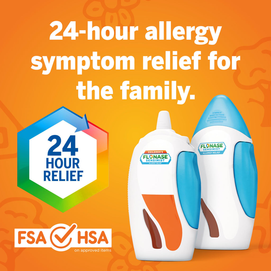 Flonase Childrens Sensimist Allergy Relief Spray, 24 Hour Non-Drowsy Childrens Allergy Medicine, Scent-Free, Alcohol-Free Fine