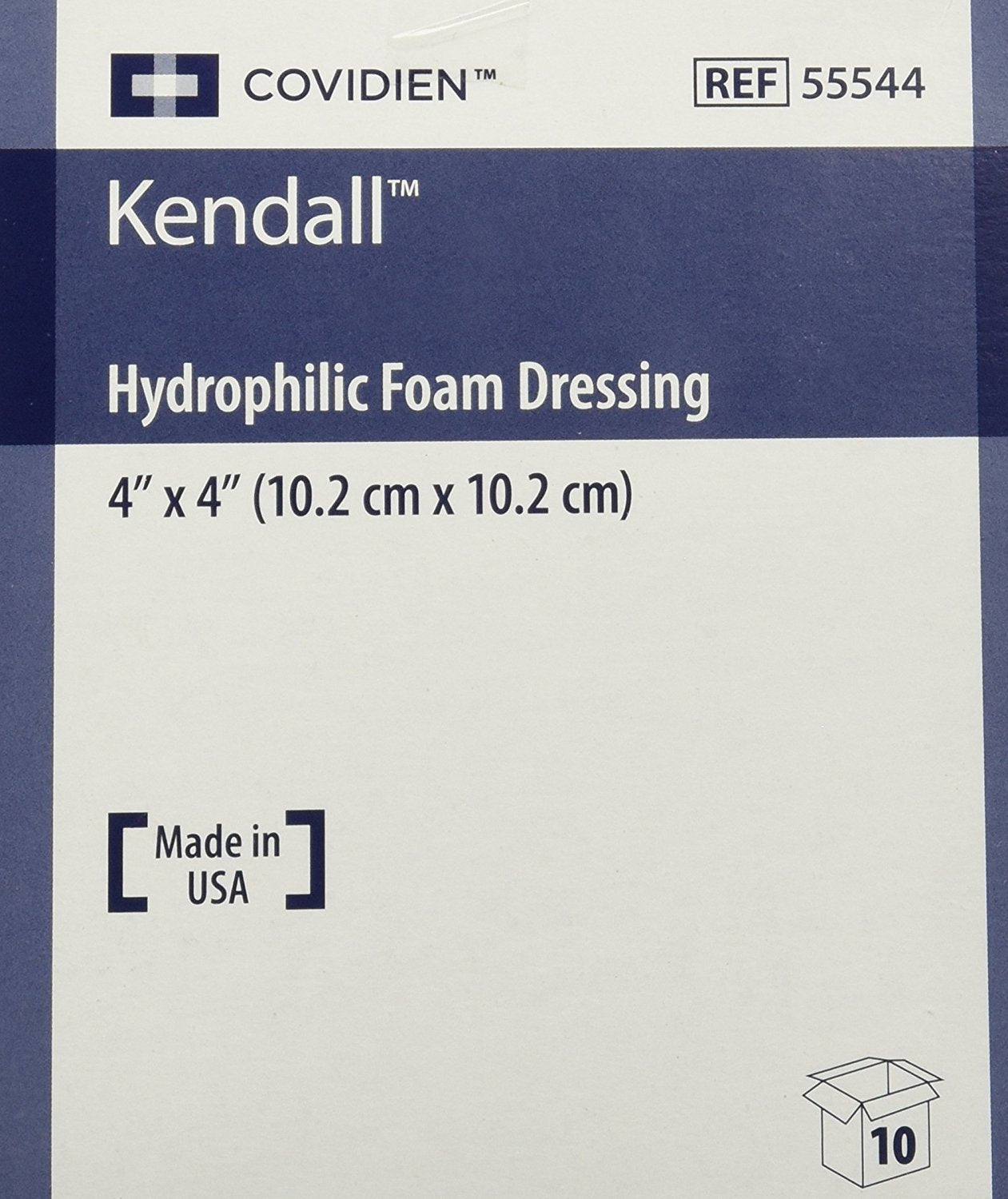 Kendall Copa Hydrophilic Foam Dressing - 4x4  Box of 10 - KND55544_BX