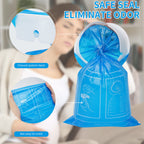 CLOUDBERG 24 Pack Blue Emesis Bags, 1000 ml Vomit Bags for Morning Sickness, Portable Nausea Bags for Pregnant Women, Leak Resis