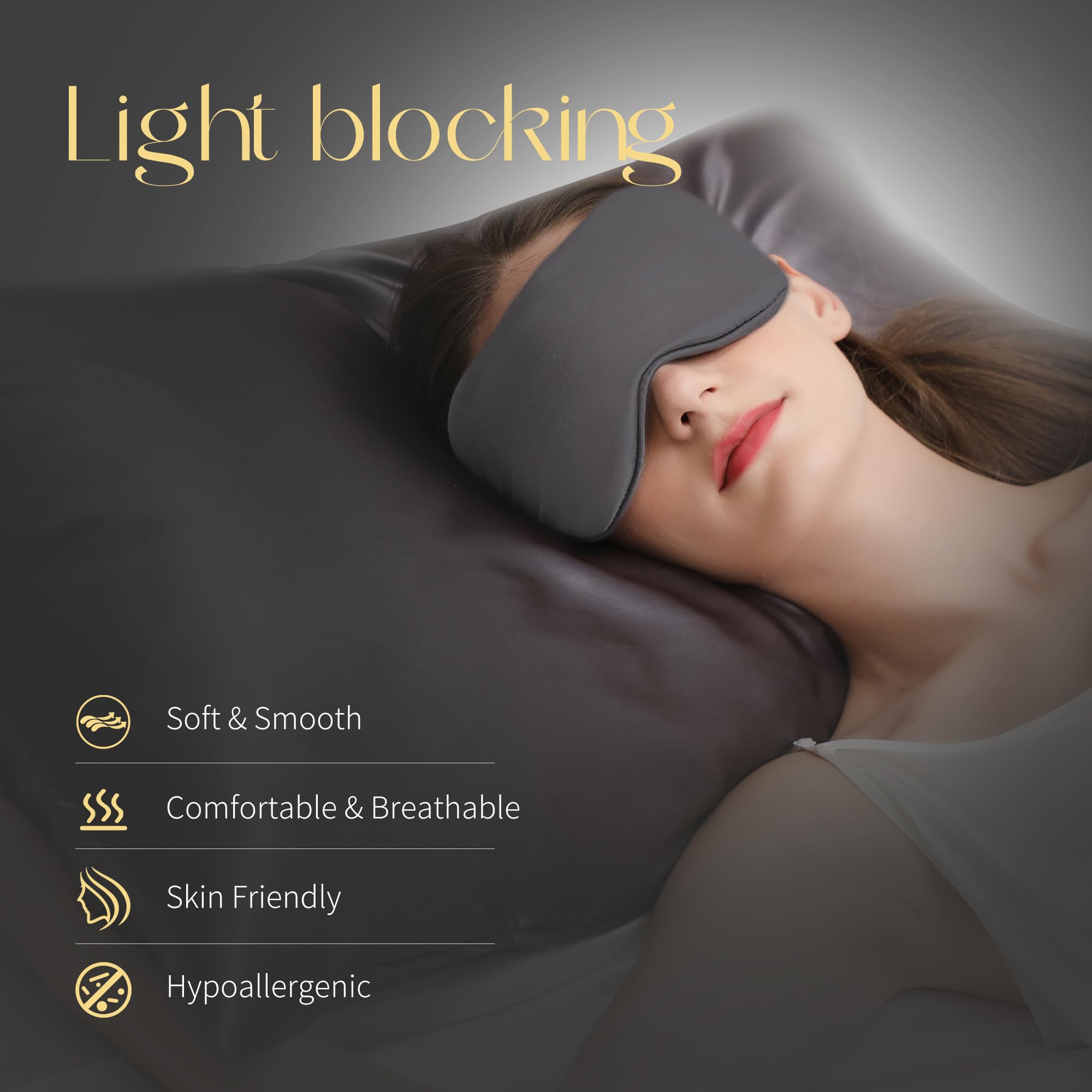 ZIMASILK 100% 22 Momme Mulberry Silk Sleep Mask for Sleeping, Filled with Premium Mulberry Silk, Softest & Breathable Silk Eye S