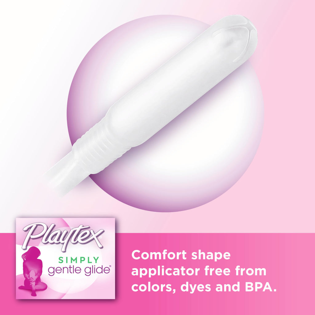 Playtex Simply Gentle Glide Unscented Tampons, Super Absorbency, 36 Count (Pack of 1) (Packaging May Vary)