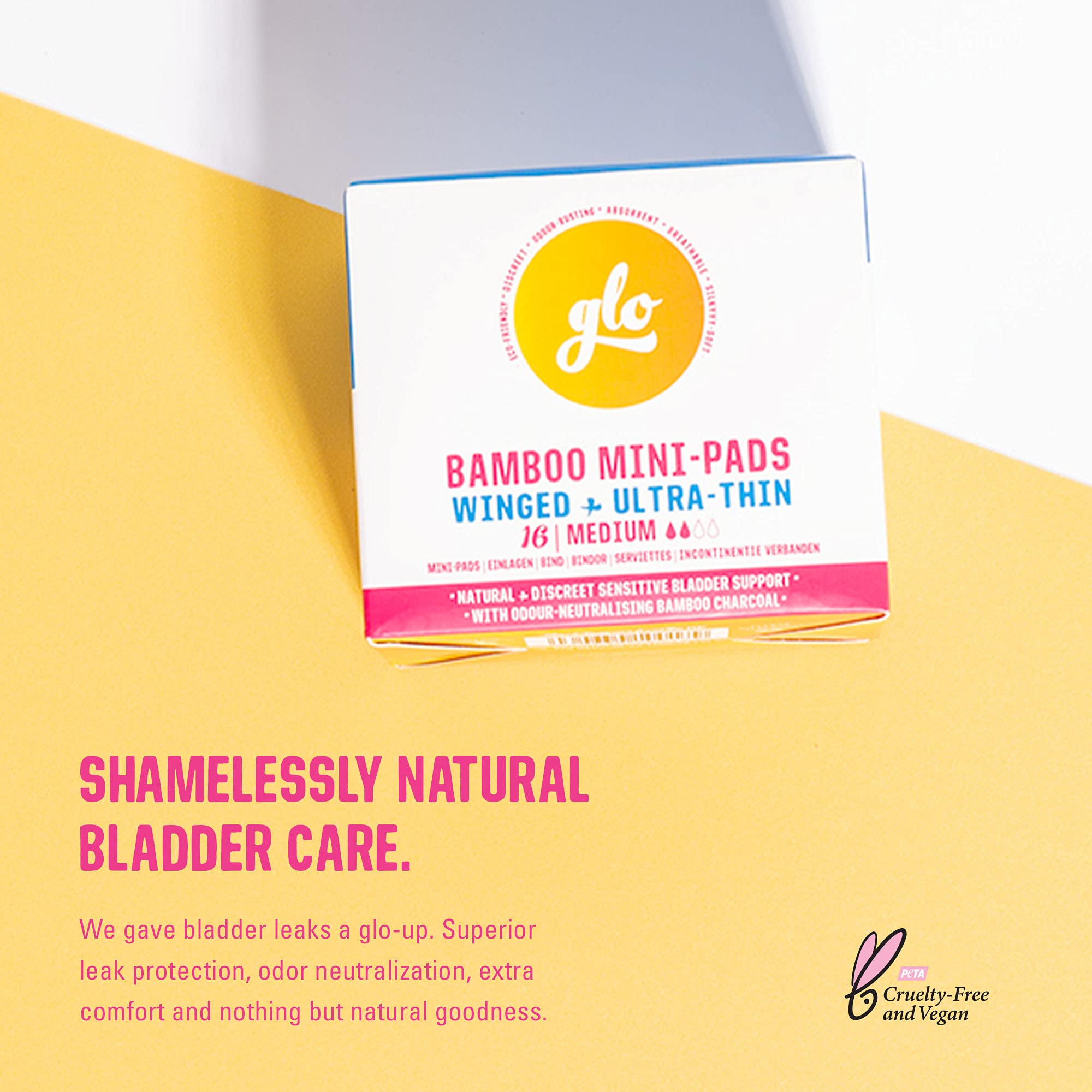 GLO MINI PADS BMBOO SNTV ( 12 X 16 CT   )