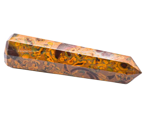 Fruit Jasper Crystal Towers ~ Natural Healing Crystal Point Obelisk for Reiki Healing and Crystal Grid (3- Inch)
