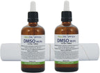 2X DMSO 99.9% Pharma grade ingredients | Low odor - Dimethyl sulfoxide liquid | 2X 3.4 Oz - 2X 100 ml | High purity | Set of two